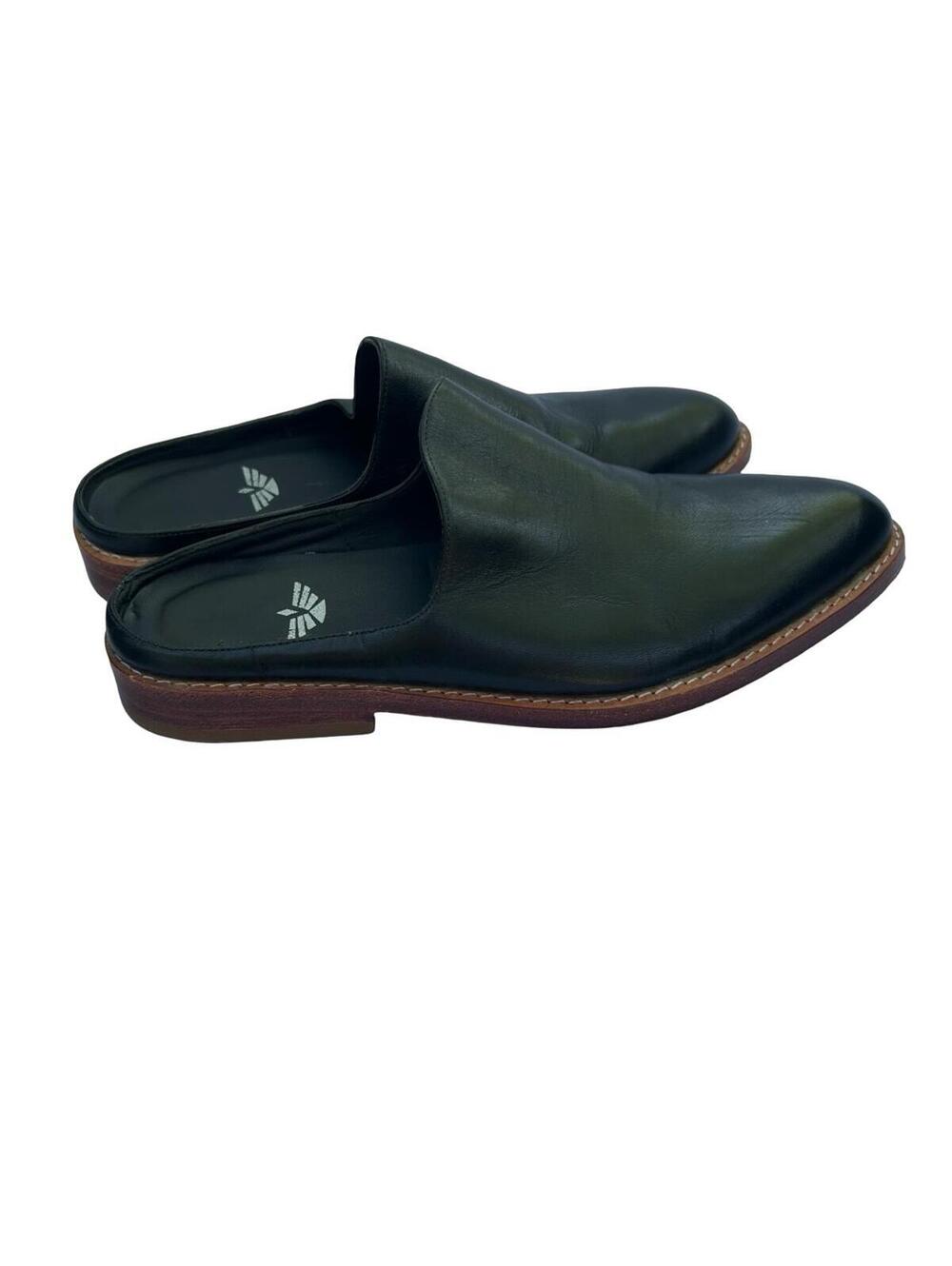 Black Leather Pointed Toe Mule Flats Made in Peru Vero Cuero Womens 37‎ - Picture 7 of 9